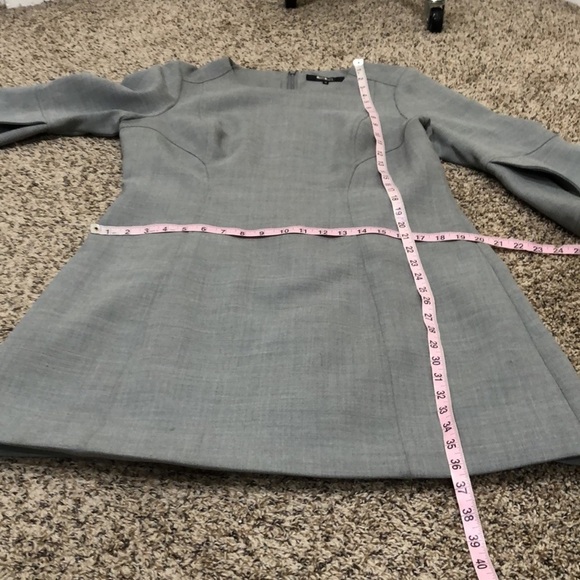 Badgley Mischka Split Sleeve Dress Size 16 Gray Fit and Flare - Picture 10 of 10